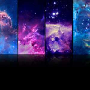 1080p wallpaper with mulitple outer space images
