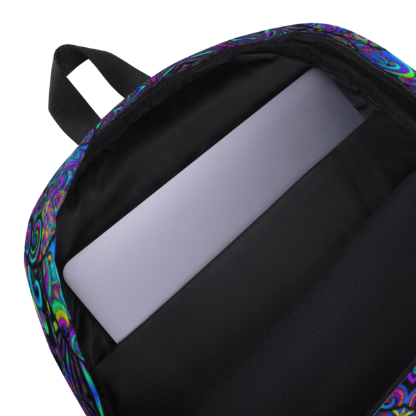 backpack showing inside pocket for labtop