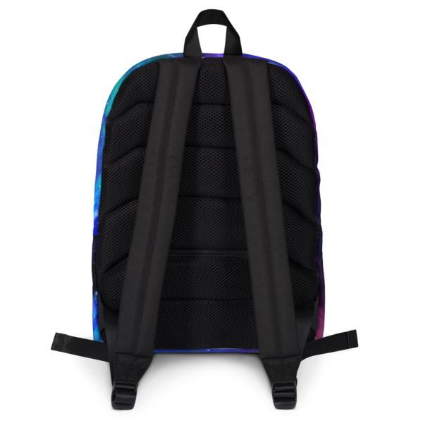 outer space nebulae backpack with planets backside