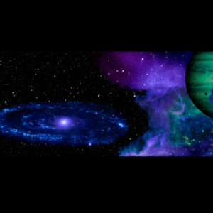 widescreen outer space scene with planets and galaxy free desktop wallpaper in 1080