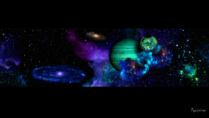 widescreen outer space scene with planets and galaxy free desktop wallpaper in 1080