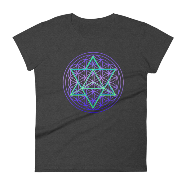 t-shirt with merkaba and flower of life sacred geometry