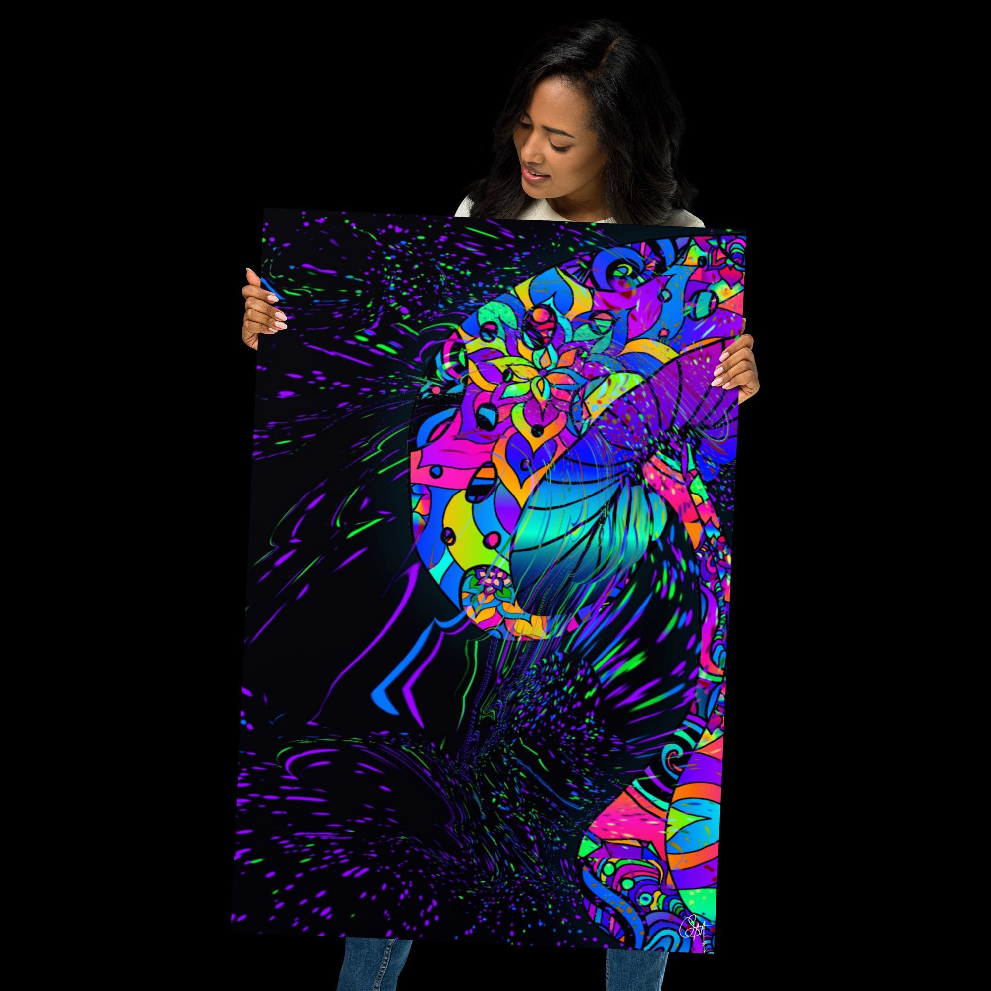 enhanced matte paper poster (in) 24x36 transparent Fungal Trinity