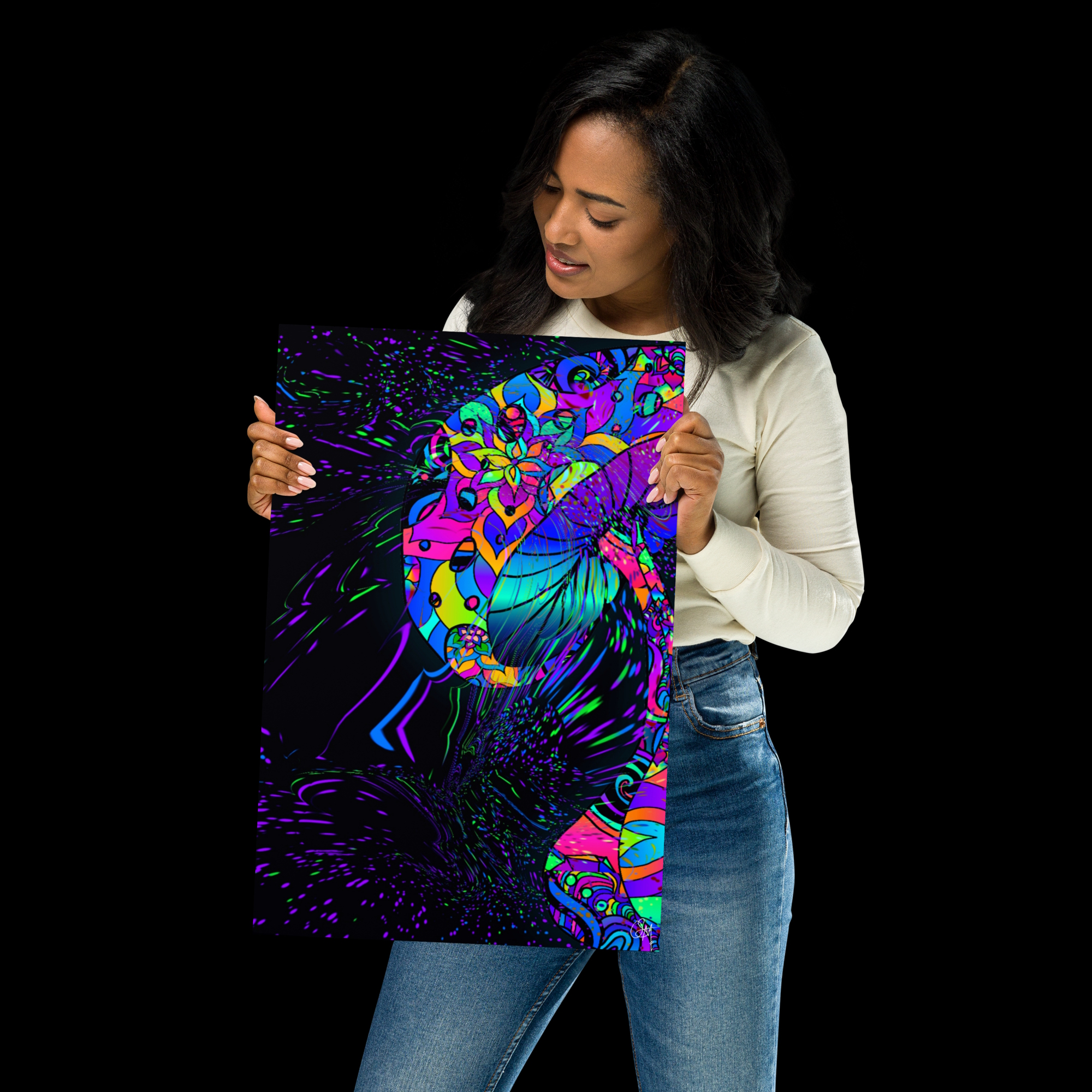 enhanced matte paper poster (in) 24x36 transparent Fungal Trinity