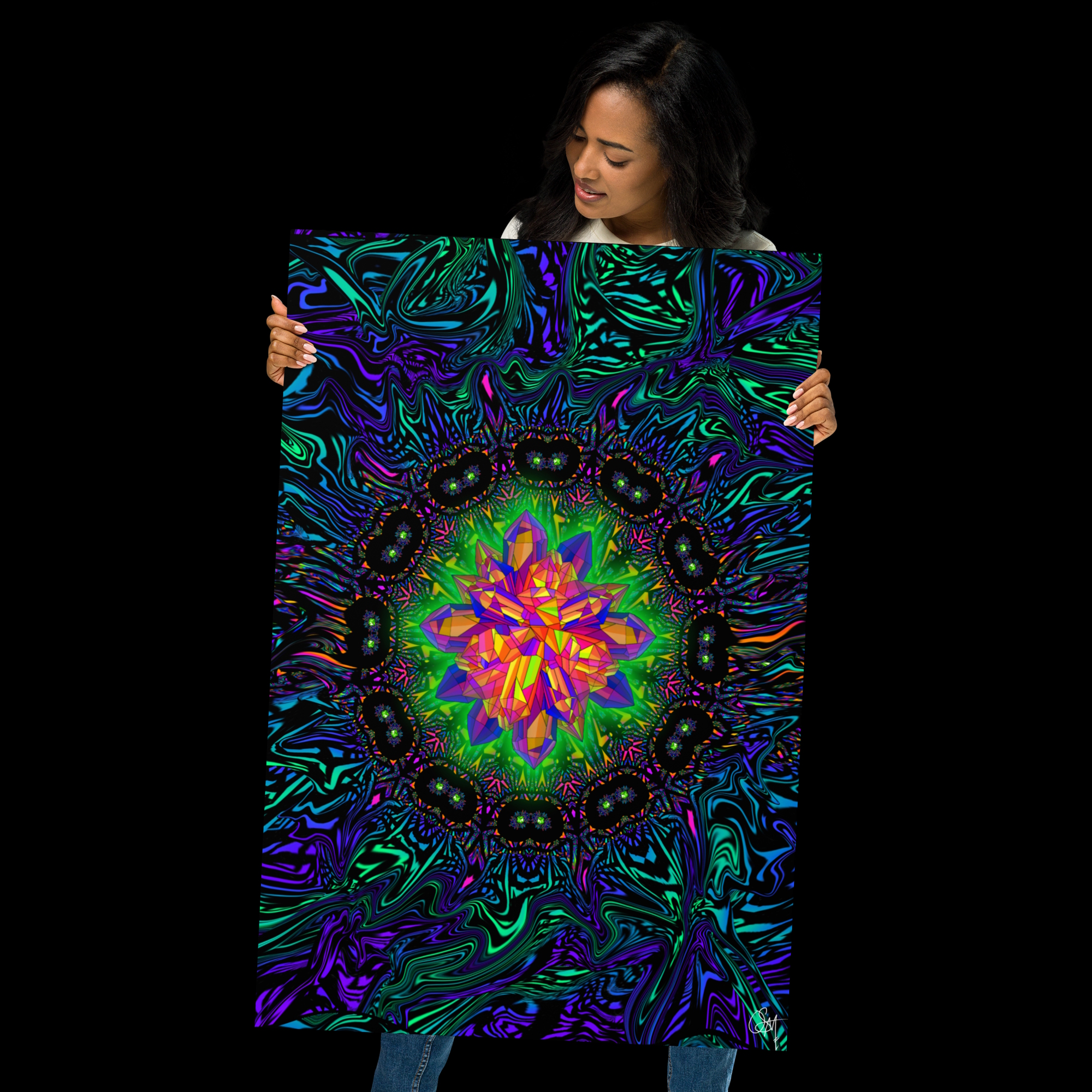 enhanced matte paper poster (in) 24x36 transparent Gem Burst (11)