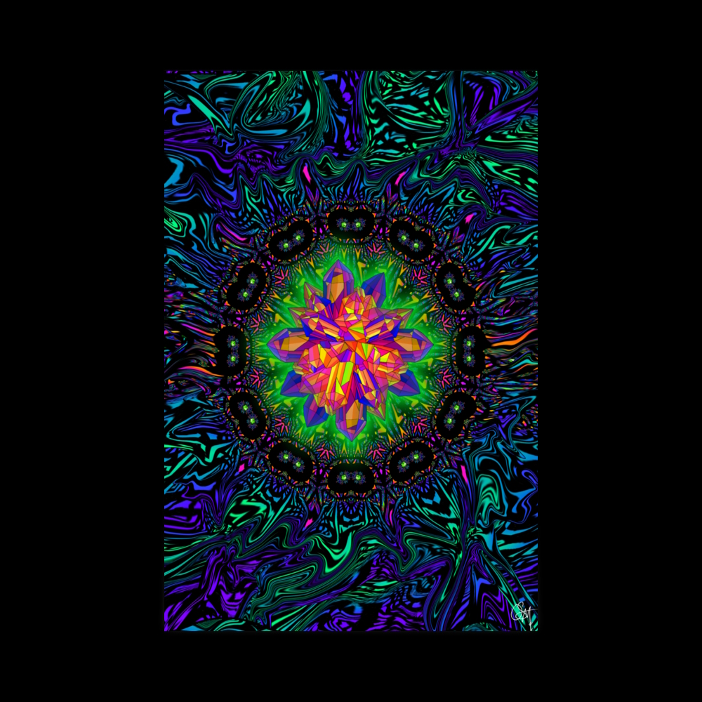 enhanced matte paper poster (in) 24x36 transparent Gem Burst (13)