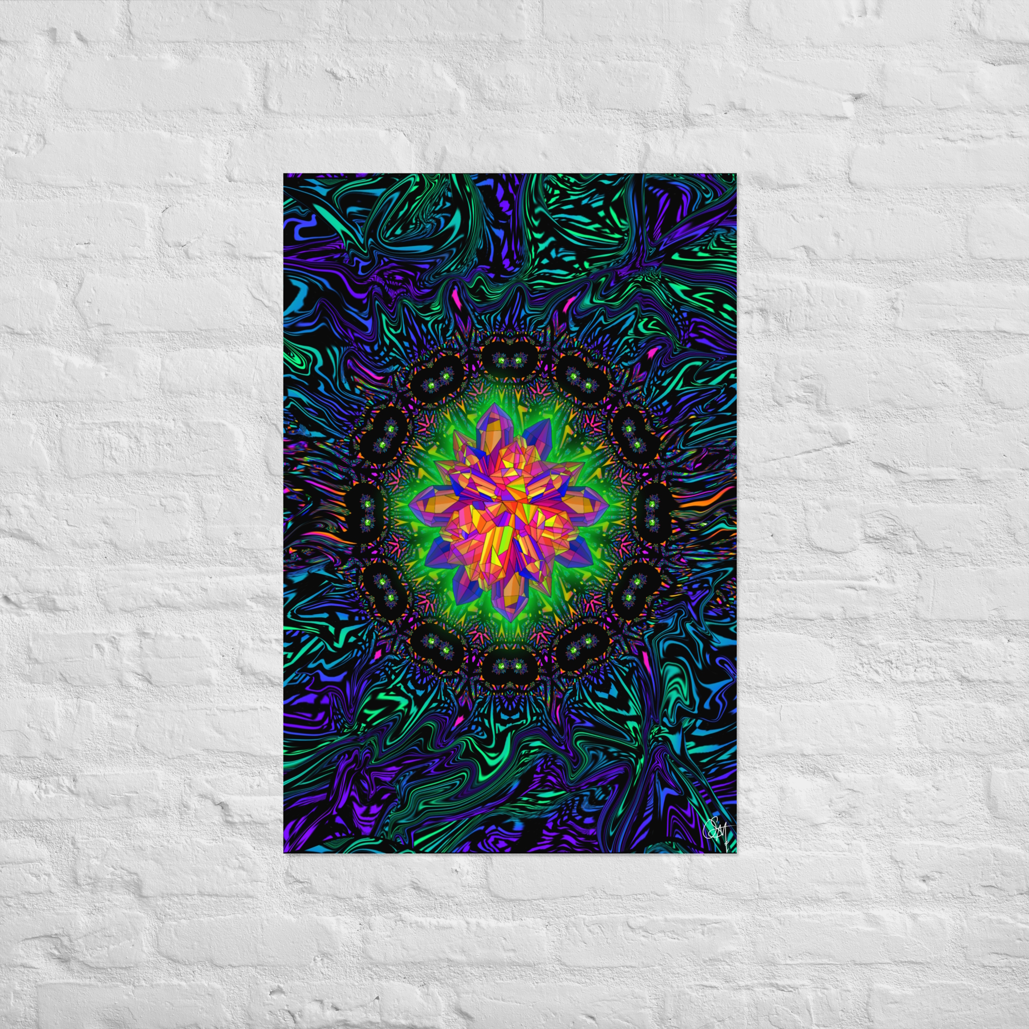 enhanced matte paper poster (in) 24x36 transparent Gem Burst (14)