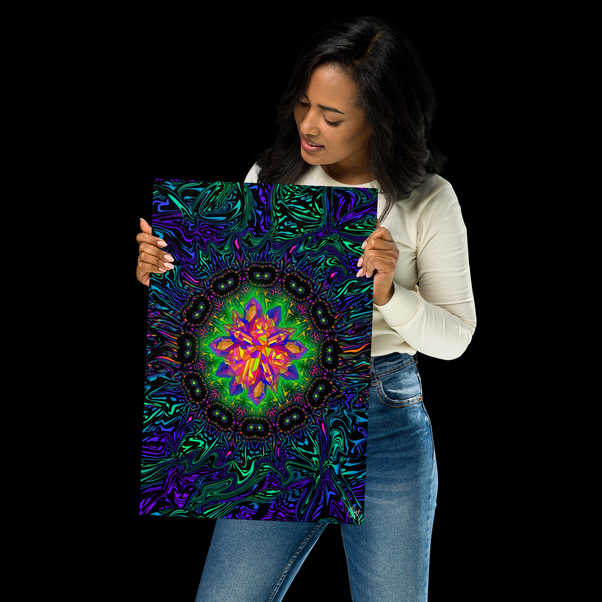 enhanced matte paper poster (in) 24x36 transparent Gem Burst (7)