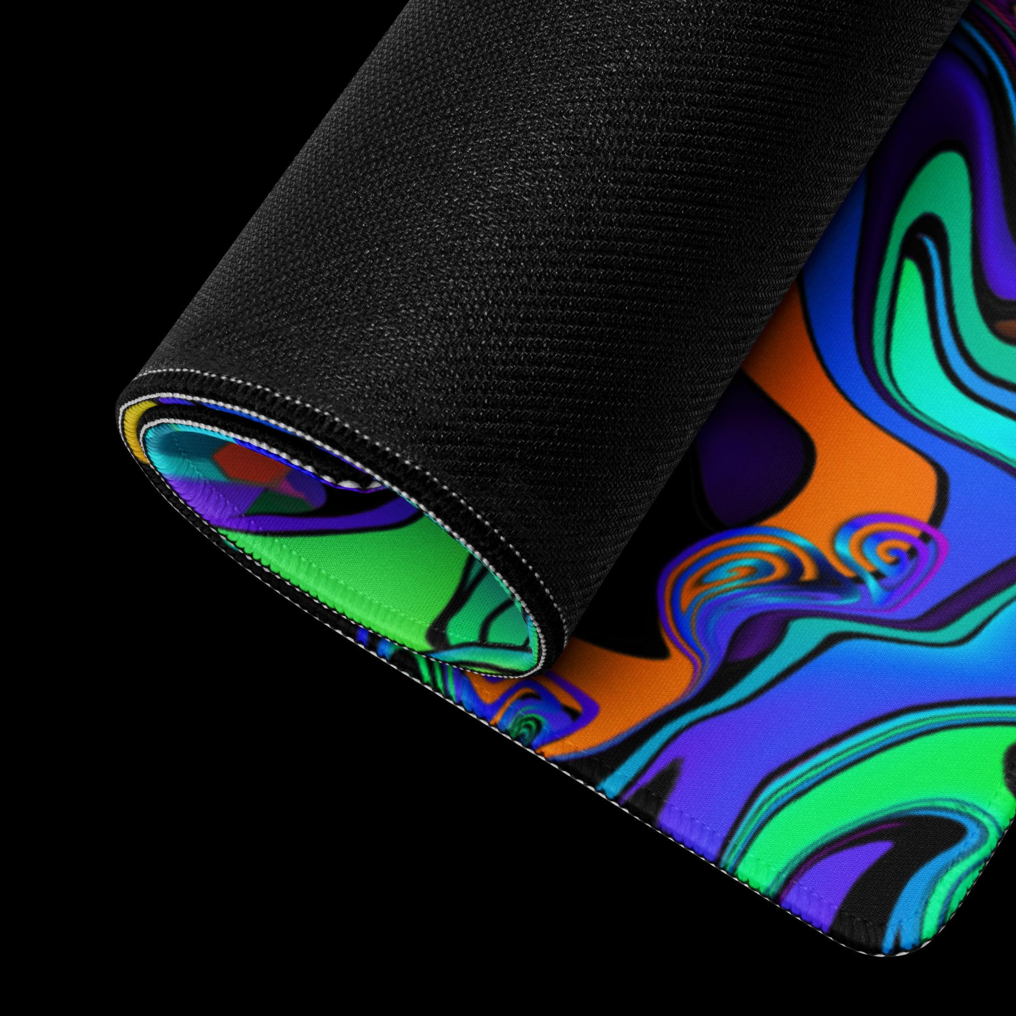 gaming mouse pad white 36x18 front Chromatic Spasm (2)