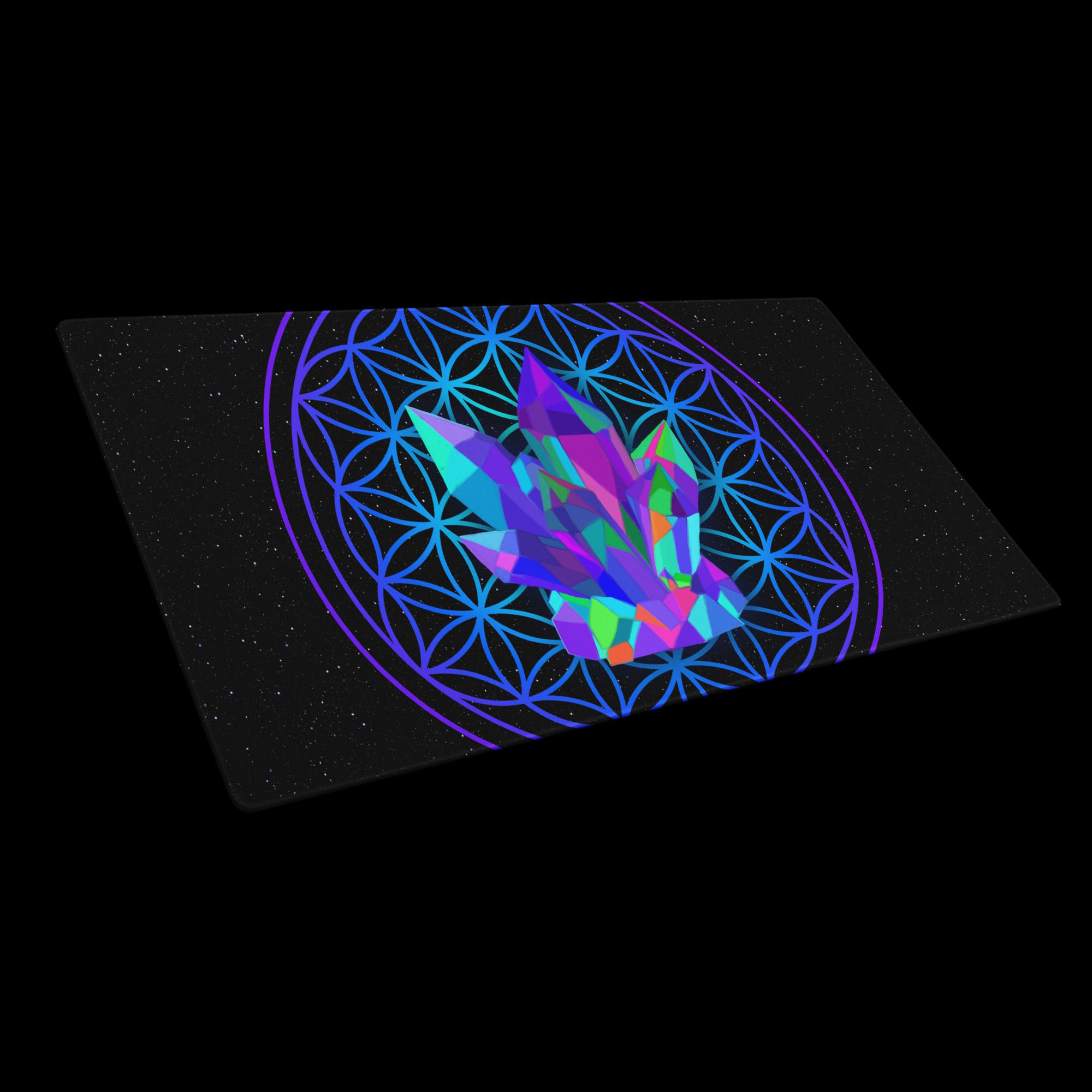 gaming mouse pad white 36x18 front Gems (3)