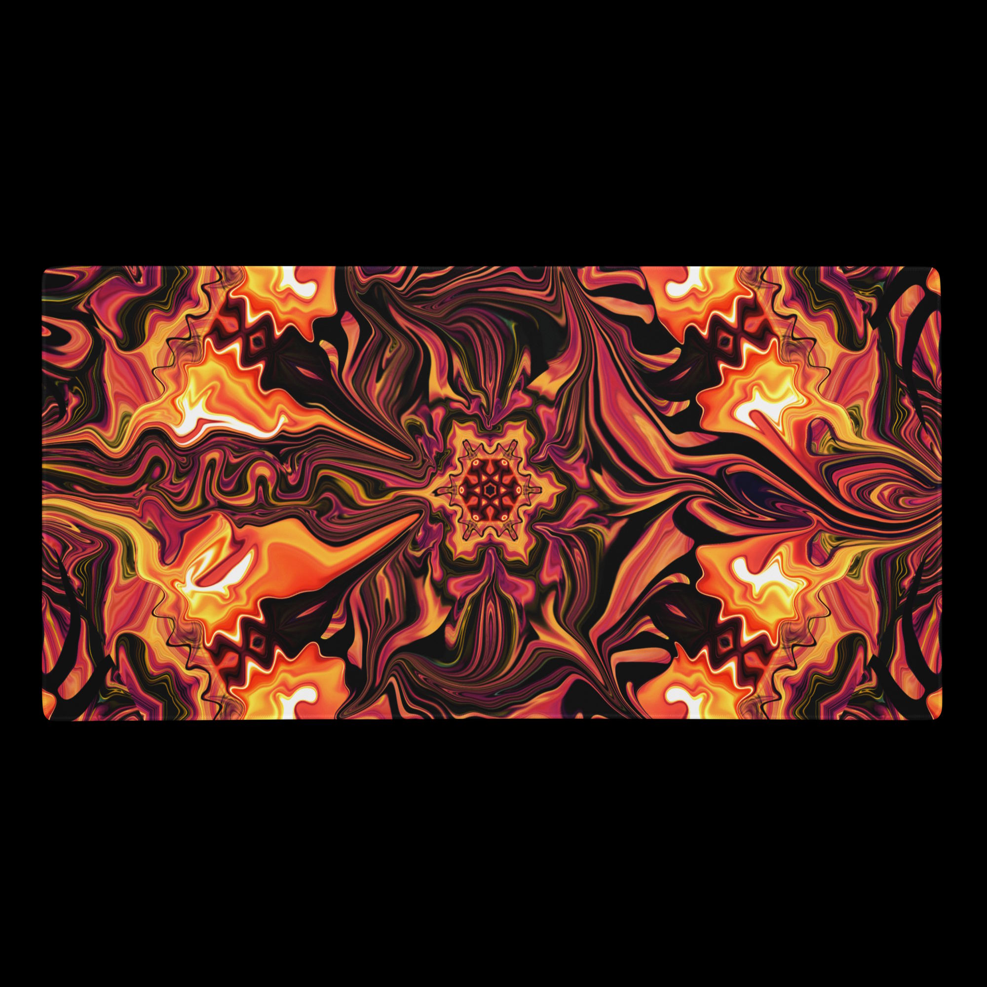 gaming mouse pad white 36x18 front Lava Lotus (3)