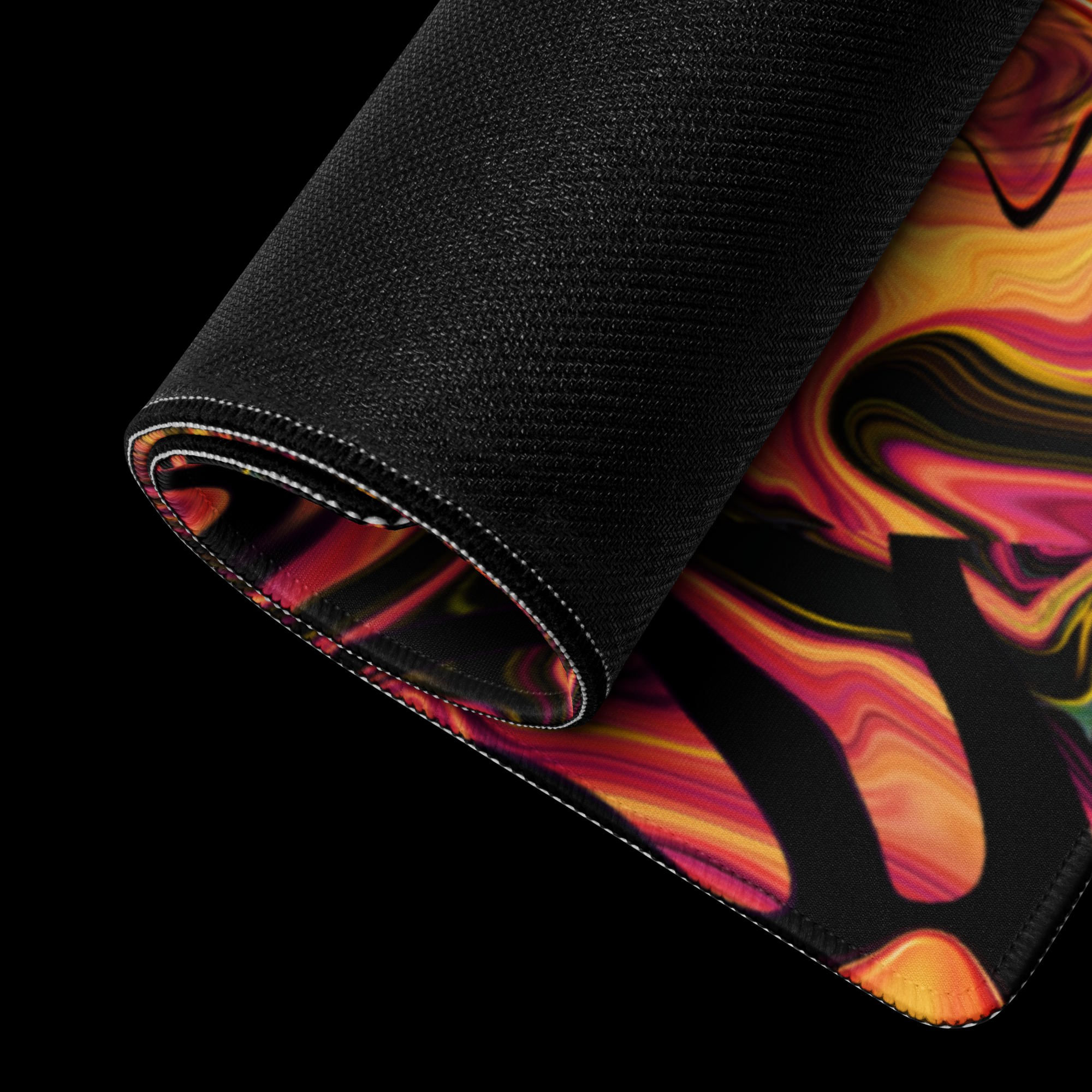 gaming mouse pad white 36x18 front Lava Lotus (6)