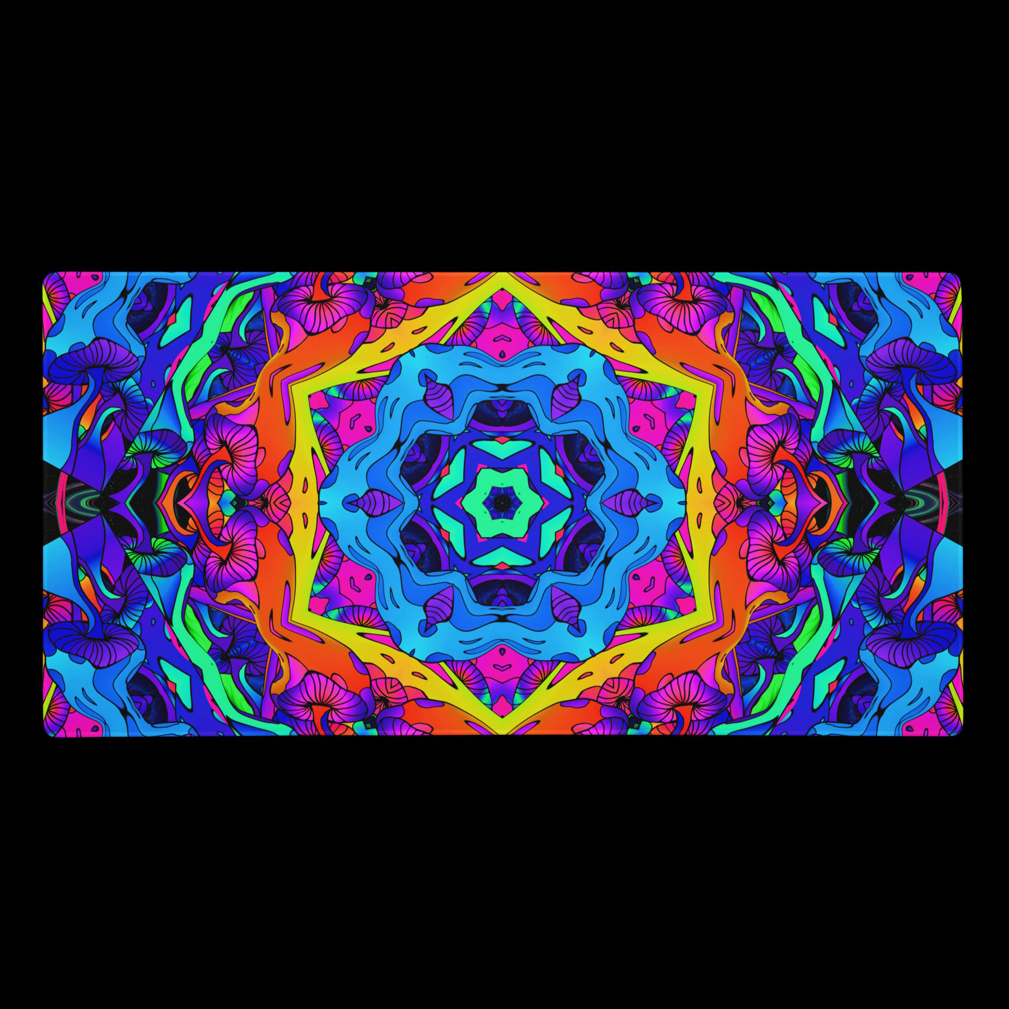 gaming mouse pad white 36x18 front Neon Awakening (3)