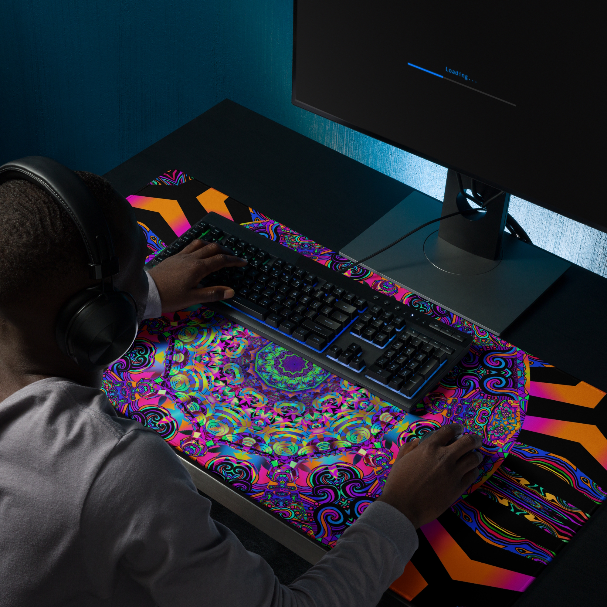 gaming mouse pad white 36x18 product details Electric Soul (2)