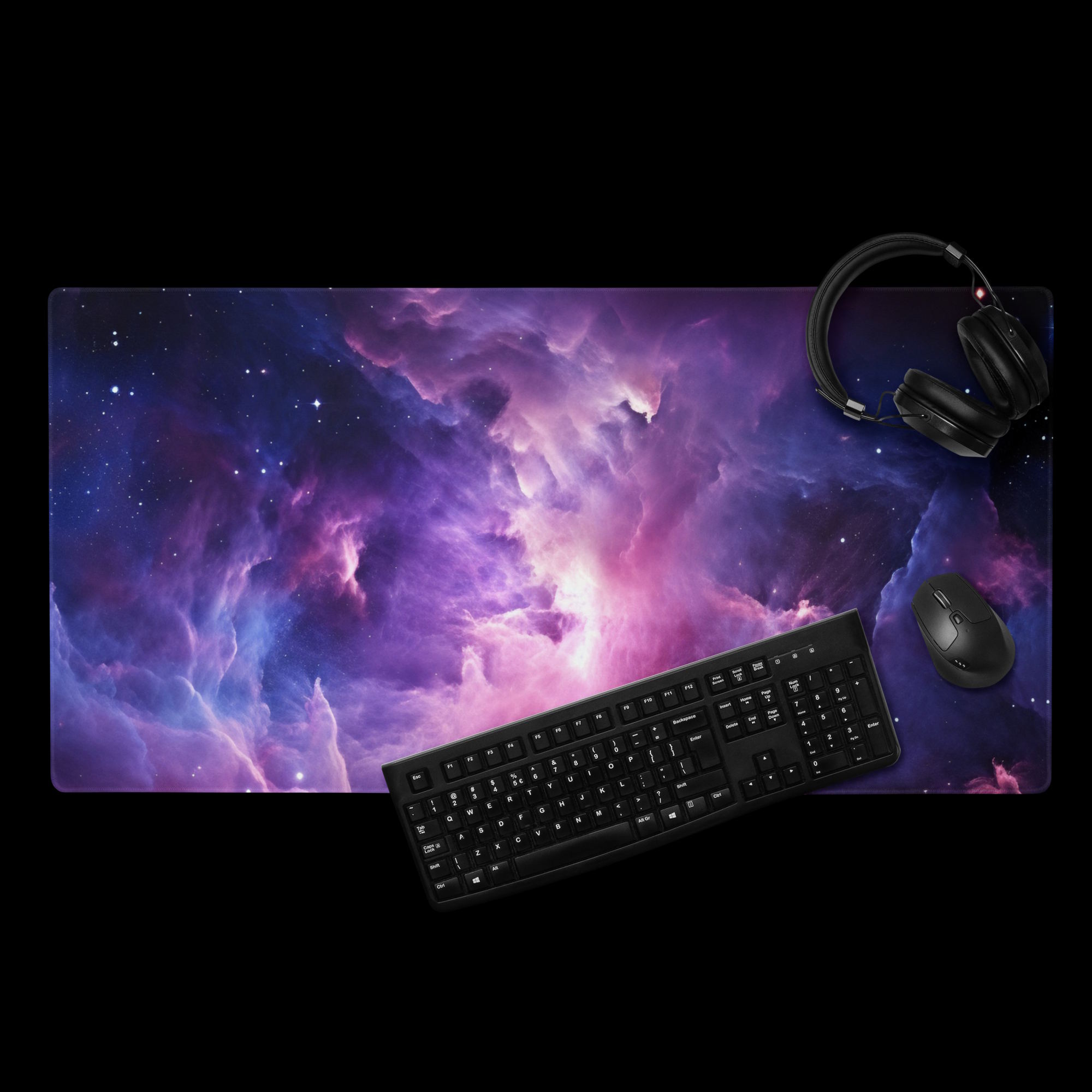 gaming mouse pad white 36x18 product details Pink Nebula (3)