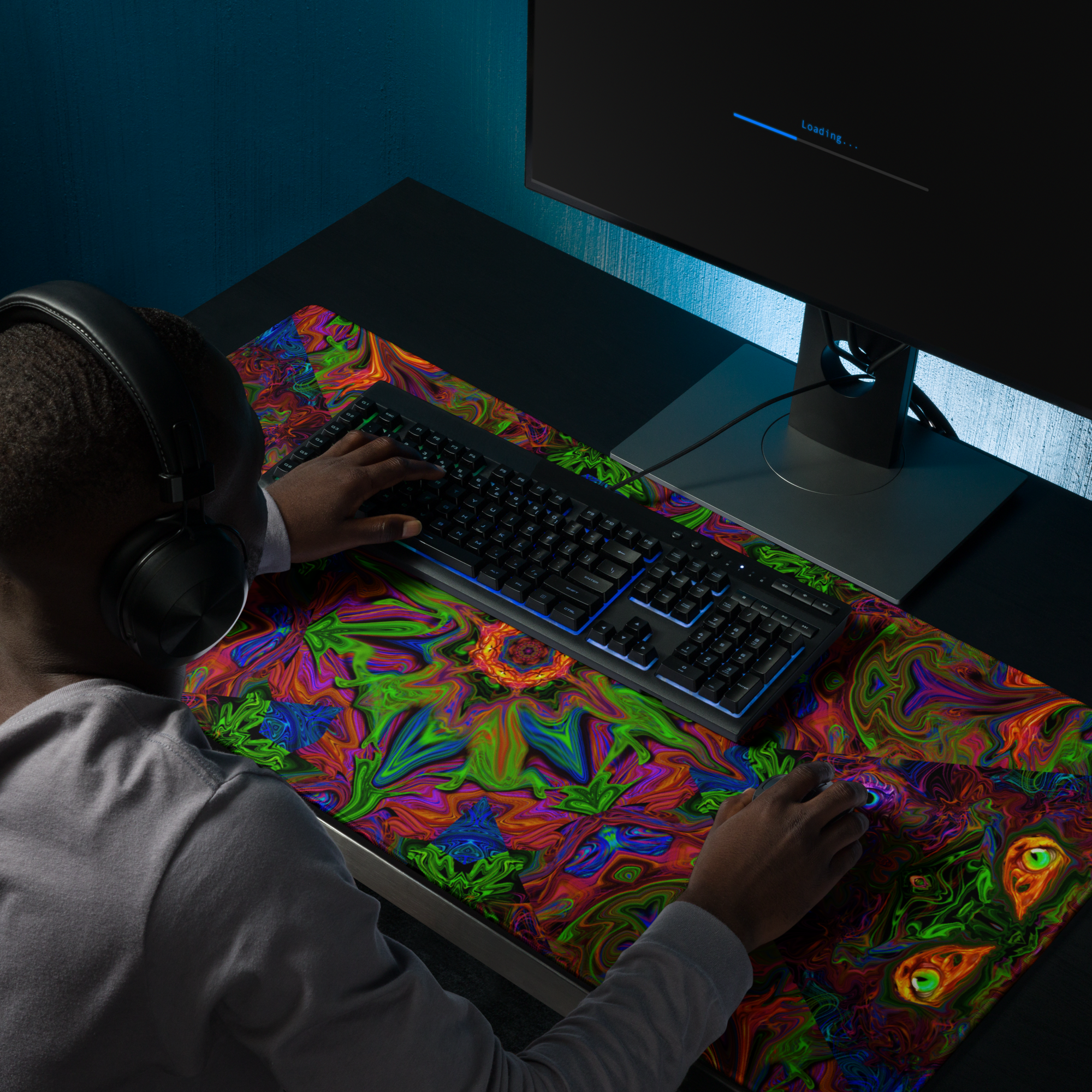 Original gaming and art desk mat 36x18 with smooth surface for creative setup