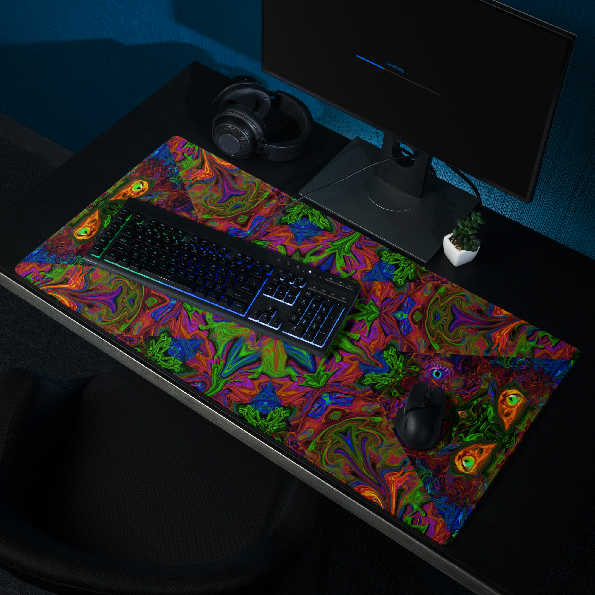 Original gaming and art desk mat 36x18 with smooth surface for creative setup