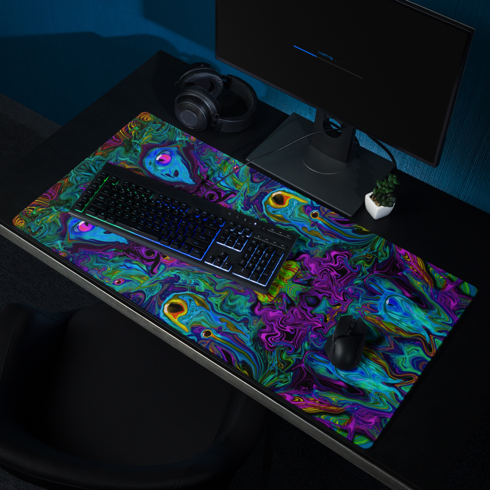 gaming mouse pad white 36x18 product details Serpent Vision (2)