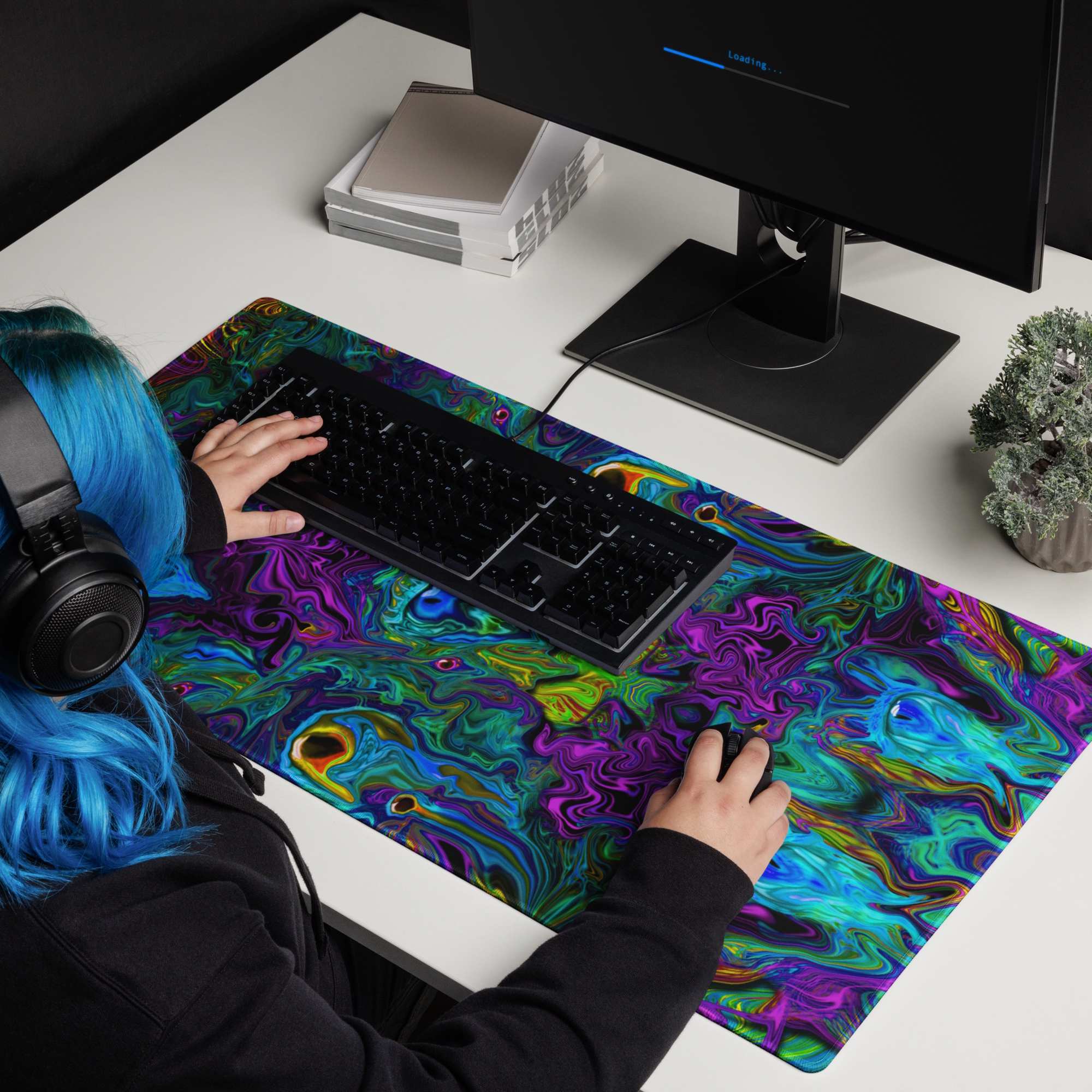 gaming mouse pad white 36x18 product details Serpent Vision (4)